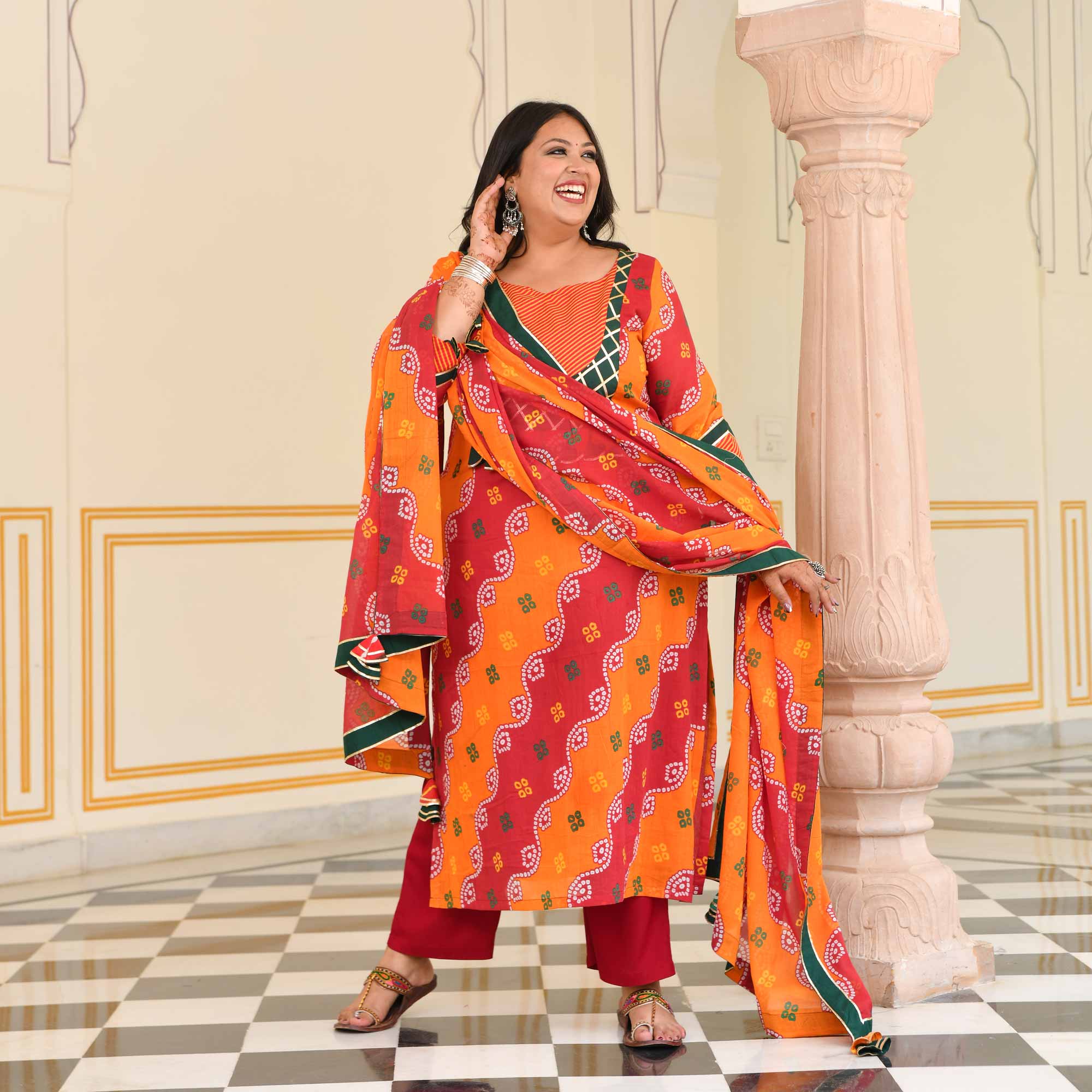 Bandhni offers Cotton Suits