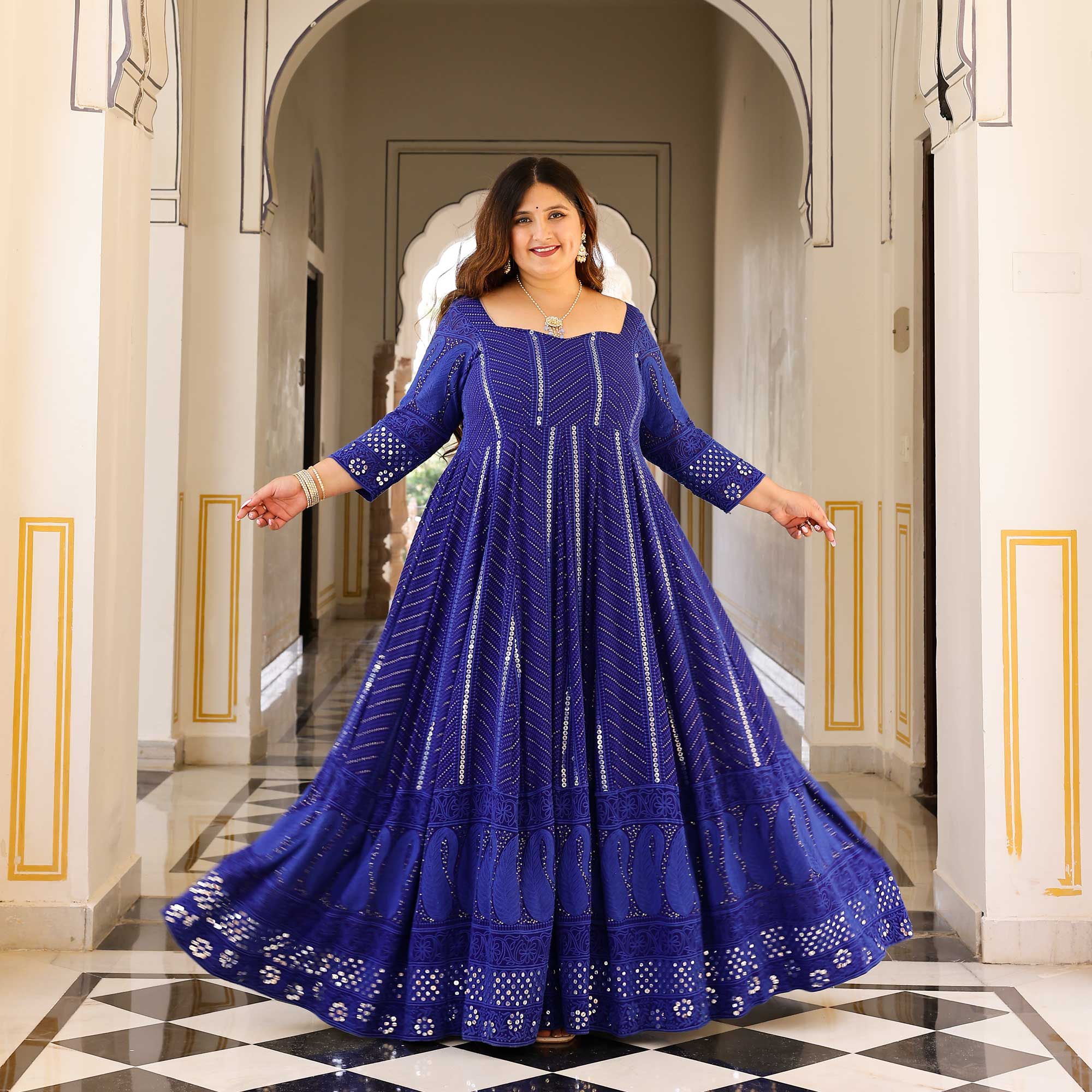 Royal Blue Heavy Designer Work Wedding Festive Special Anarkali Suit -  Indian Heavy Anarkali Lehenga Gowns Sharara Sarees Pakistani Dresses in  USA/UK/Canada/UAE - IndiaBoulevard