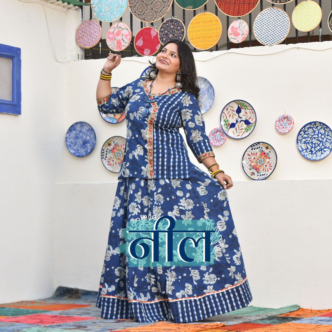 Women Kurti Printed With Lehenga in Secunderabad at best price by Ginni  Textile - Justdial