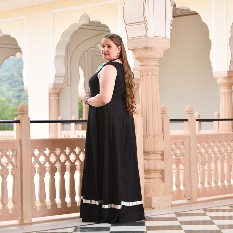 Gulaal Handwoven Ikkat Anarkali Cape Set Plus Size Clothing XS