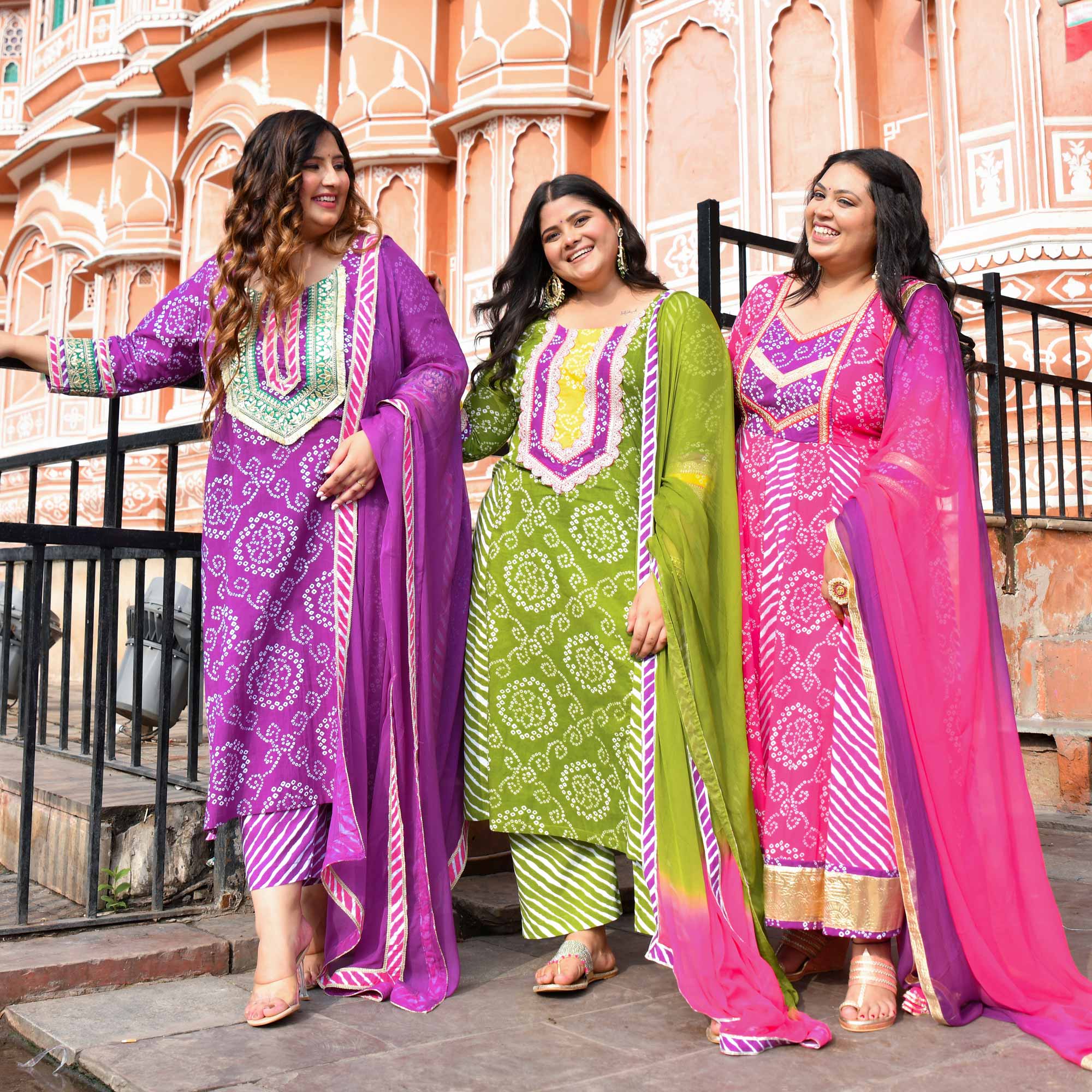 Bandhni offers Cotton Suits