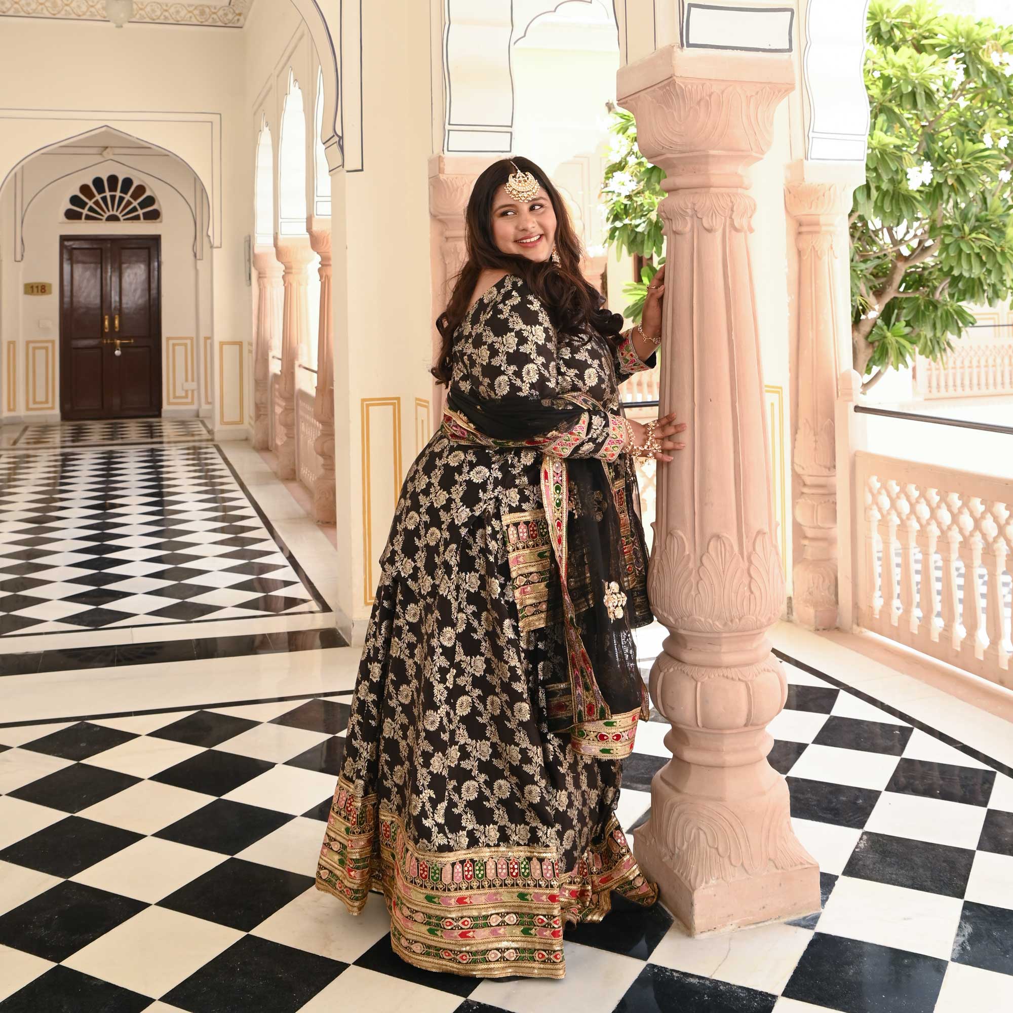 Black clearance banarasi dress