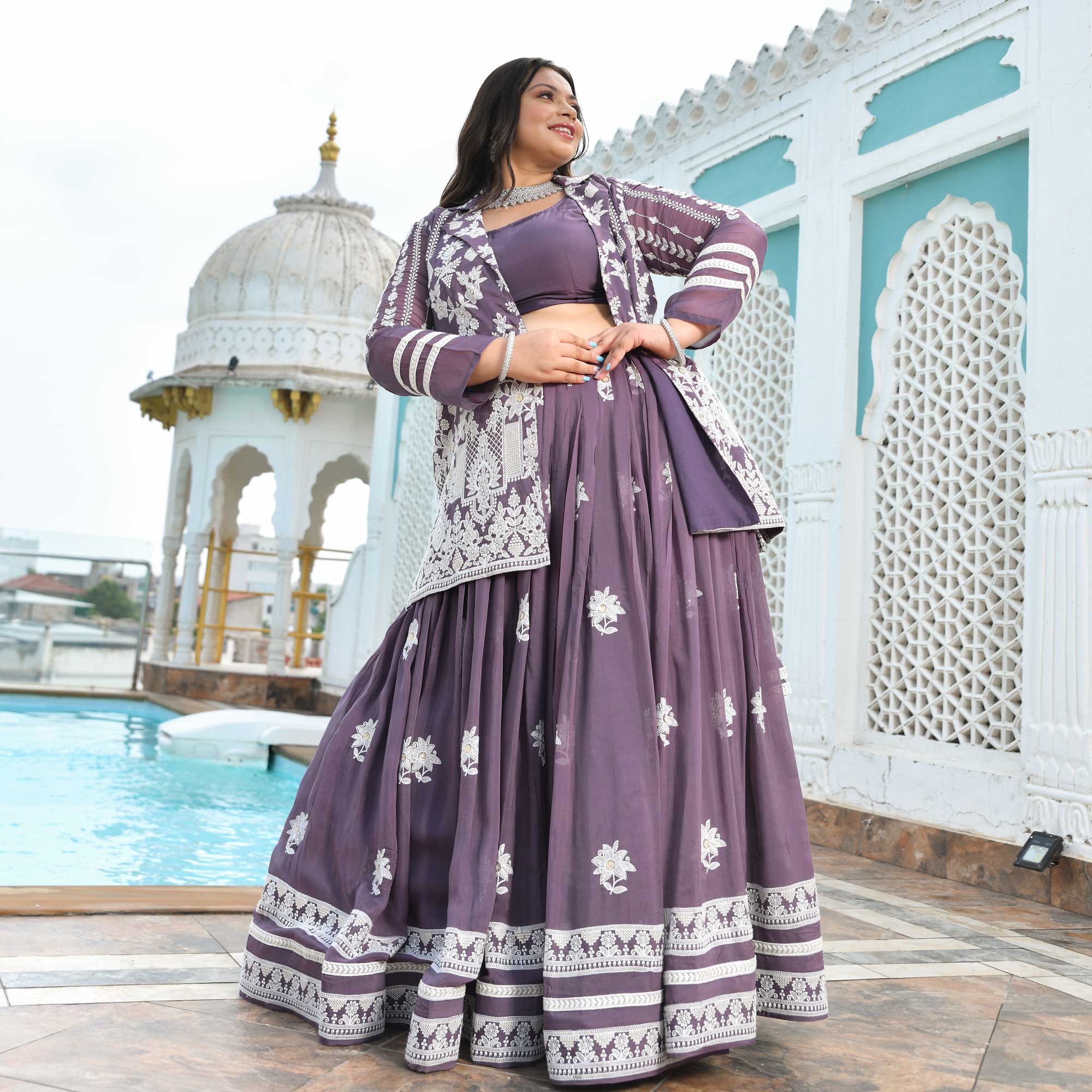 Lehenga styles for plus size hotsell