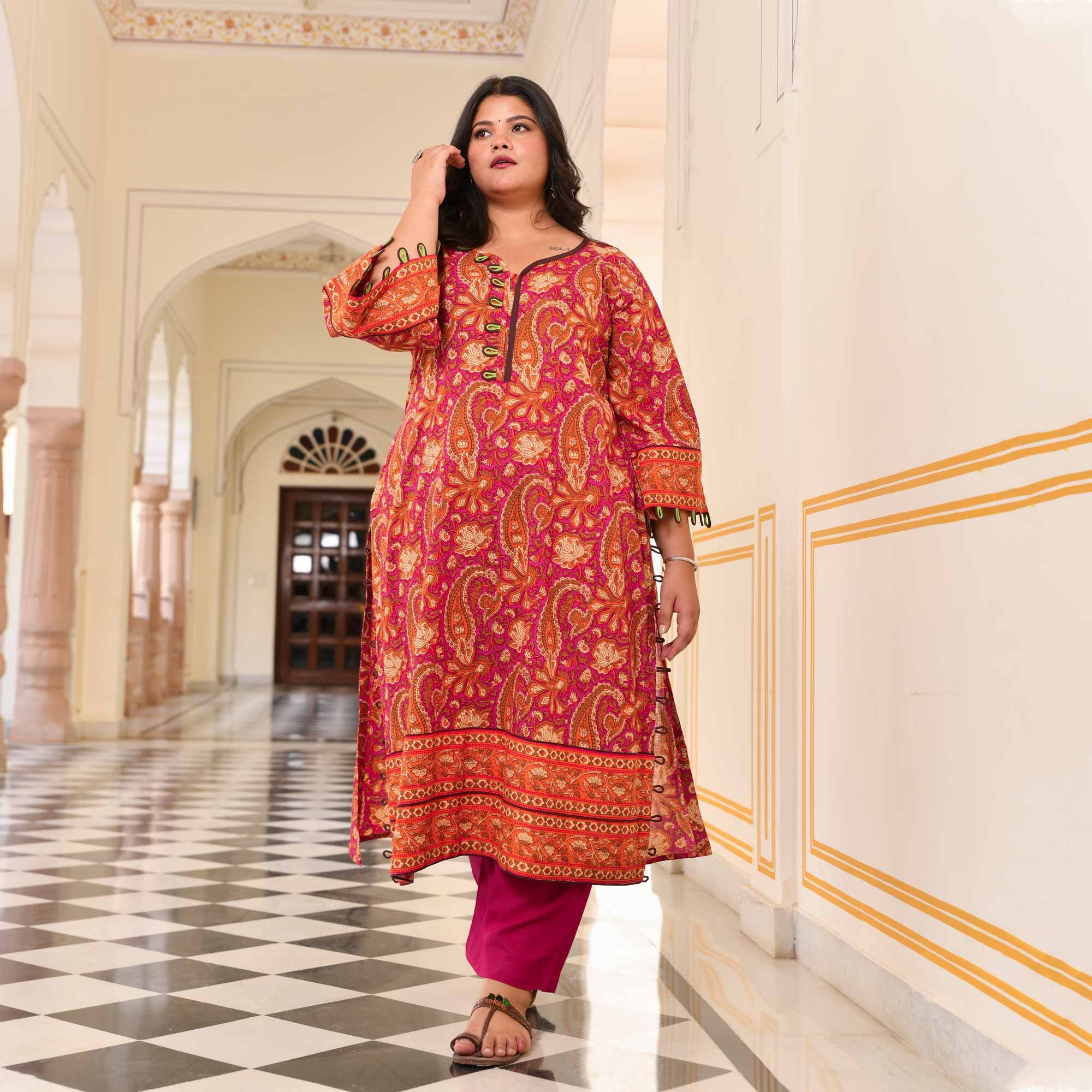 Apricot Lily Aline Cotton Kurta