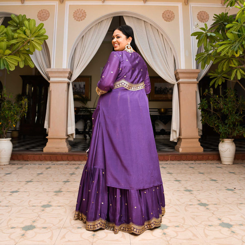 Cocktail Designer Net Lehenga Choli Grape Purple Soft Net Lehenga Choli  Purple Embroidery & Diamond Work 2840-19881 – Arabic attire