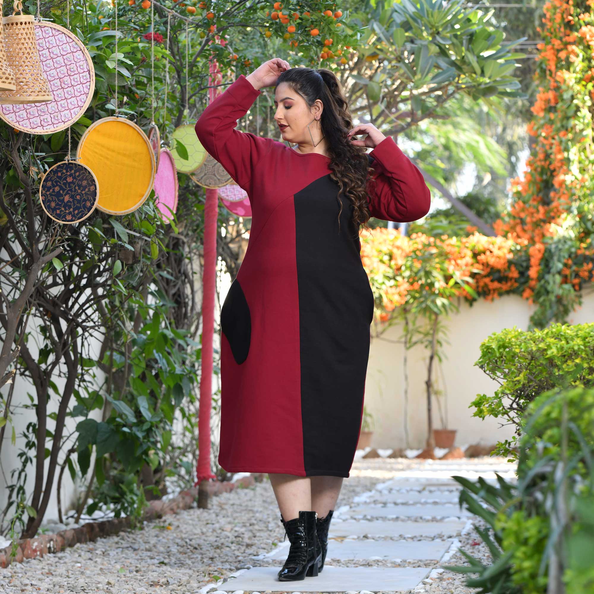 Plus size woollen outlet kurtis