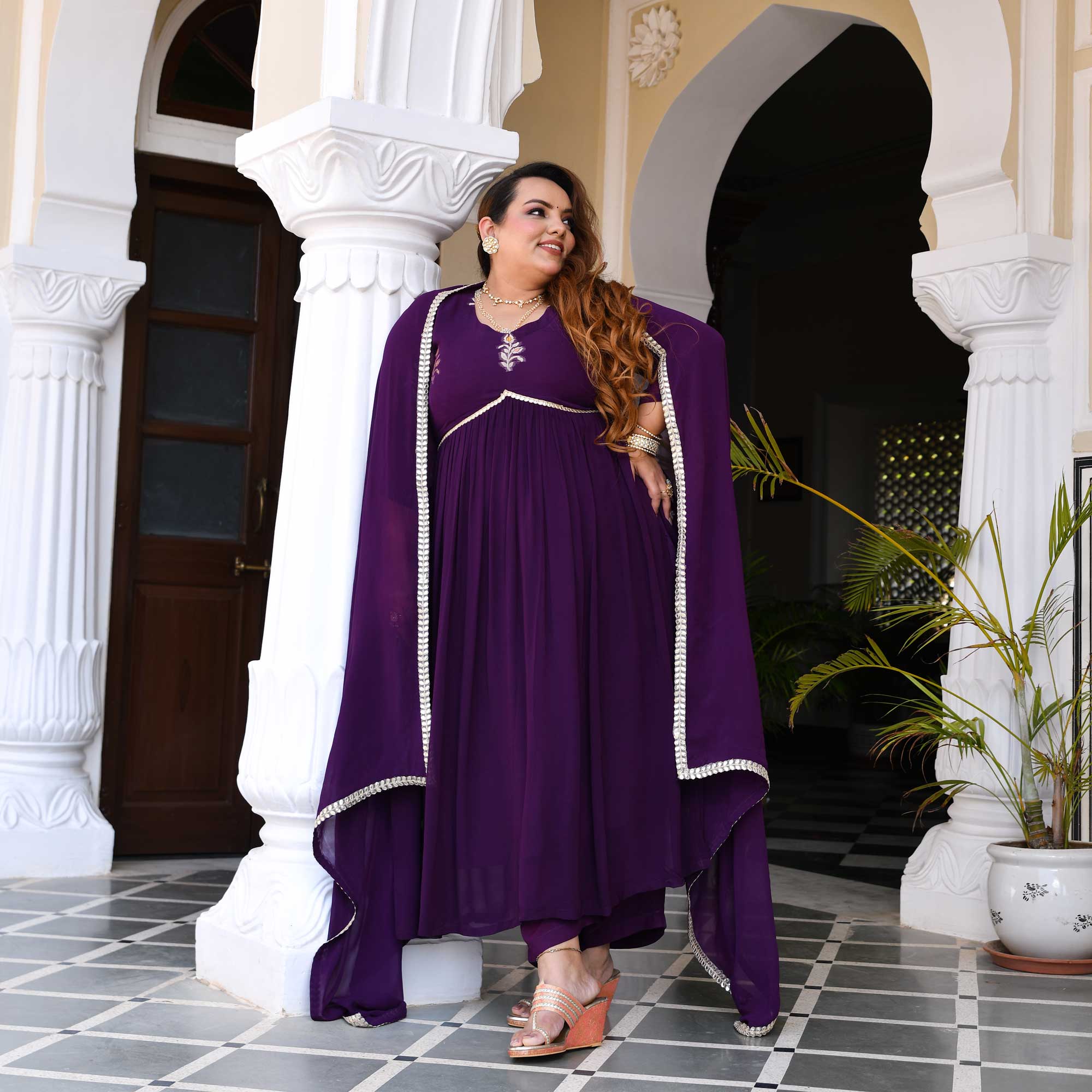 Plus size 2024 purple dress suits