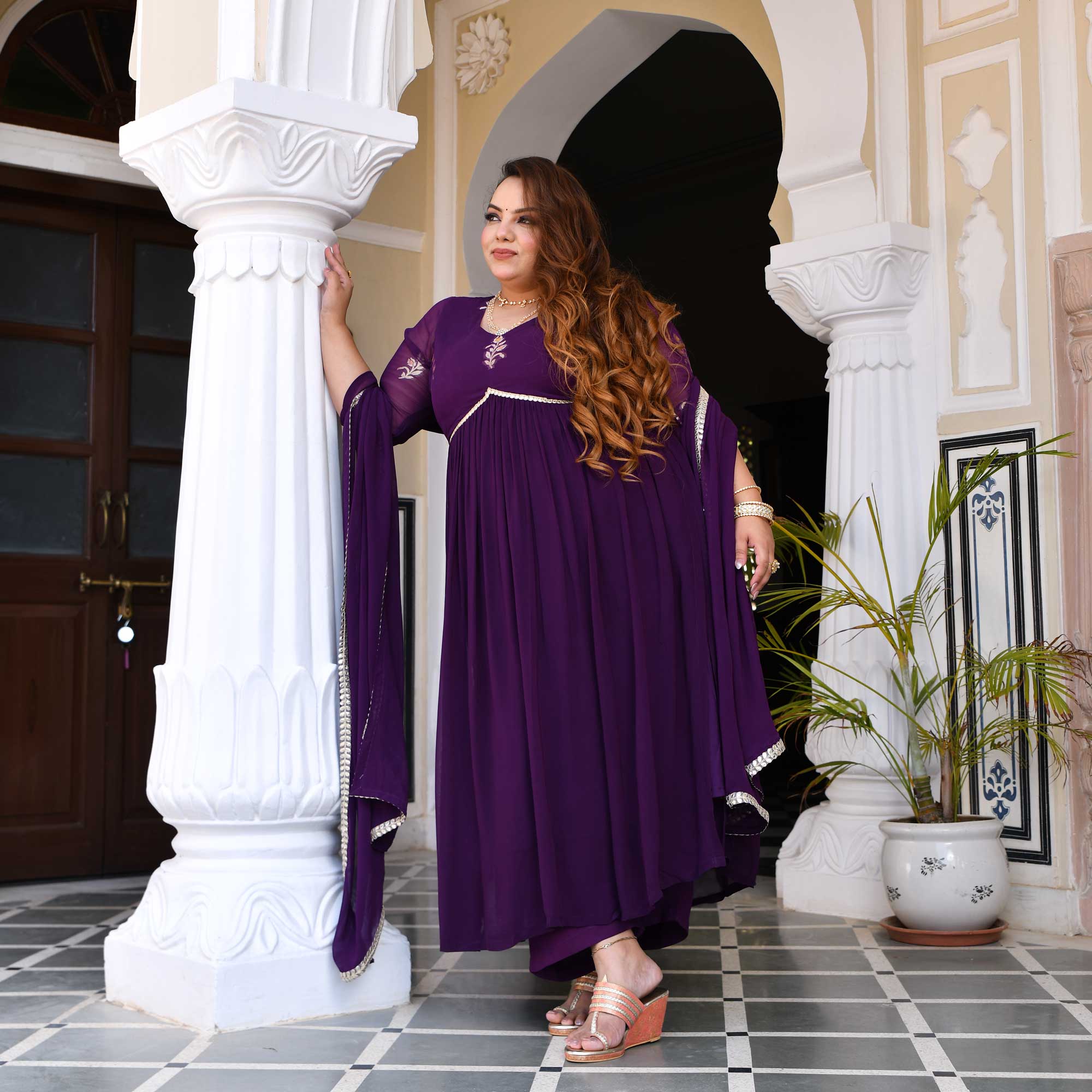 Plus size shop purple suit