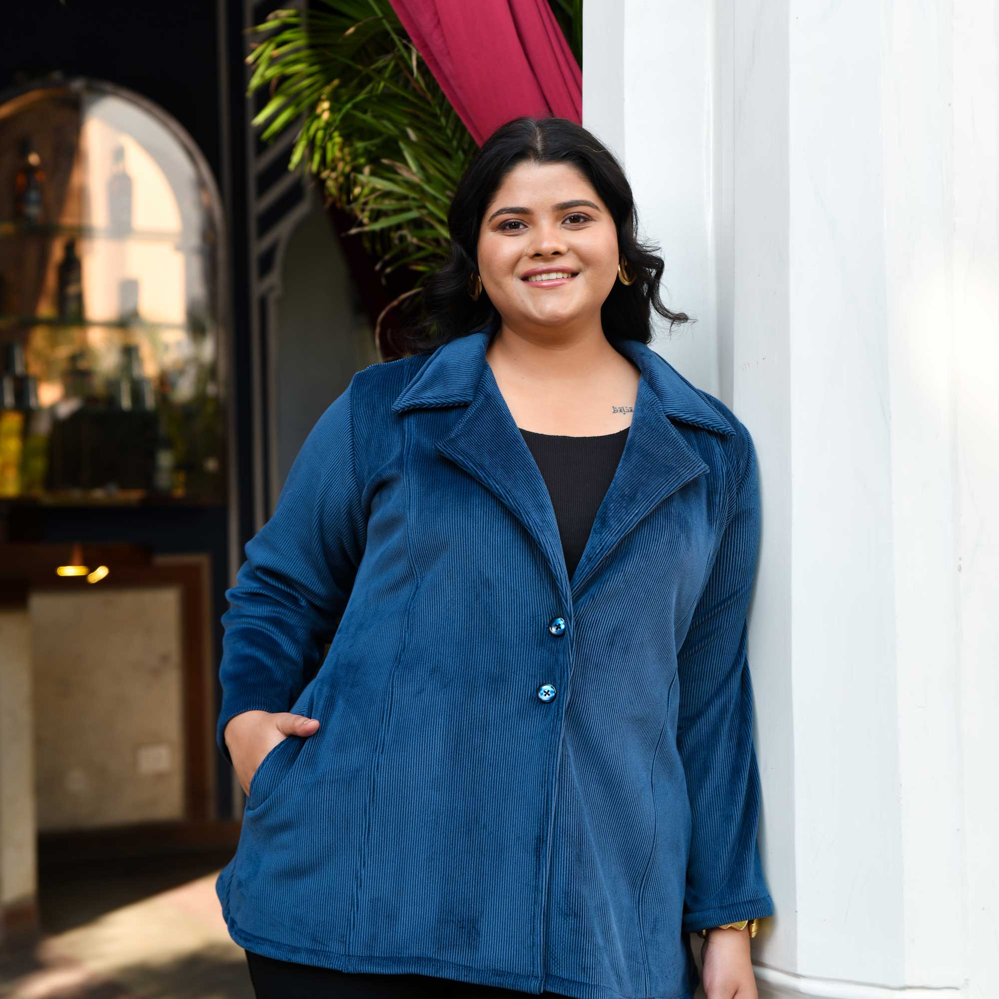 Plus size hotsell blue coat